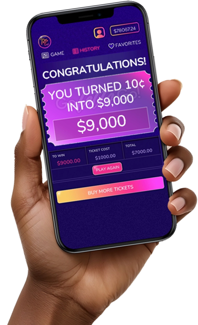 Playing GoLottoGo on a phone